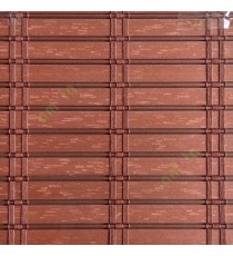 Brown color horizontal stripes flat scale vertical thread stripes cylinder stick rollup mechanism PVC Blinds 